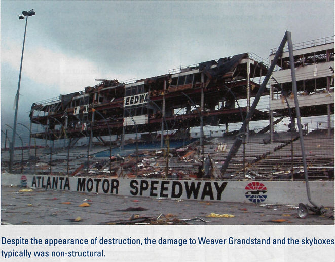 Atlanta Motor Speedway Skybox Damage