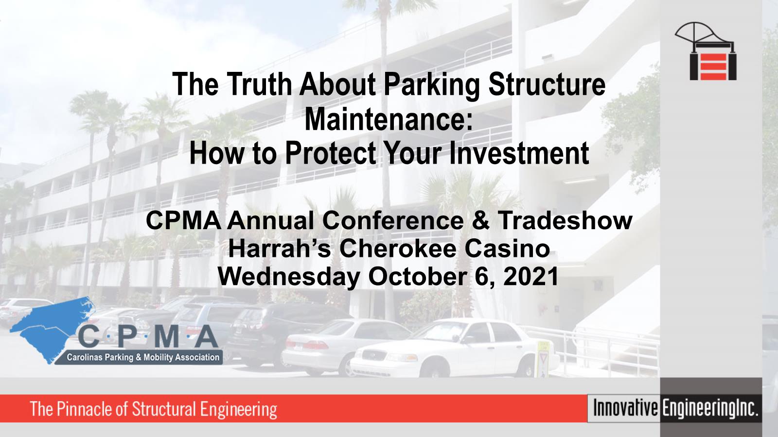 CPMA 2021 Parking Structure Maintenance