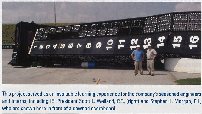 Atlanta Motor Speedway Scoreboard Damage