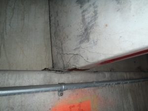 Cracks Beginning to Form in a Precast Concrete Double Tee
